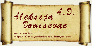 Aleksija Domiševac vizit kartica
